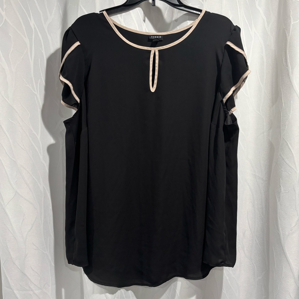 Torrid Georgette Tulip Sleeve Blouse